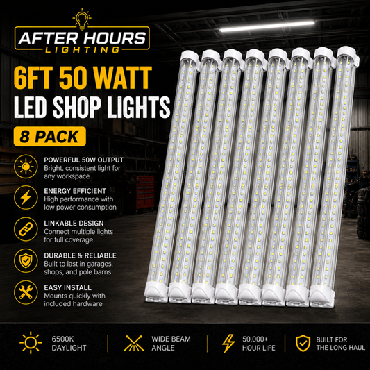 8 Pack of 6ft LED lights